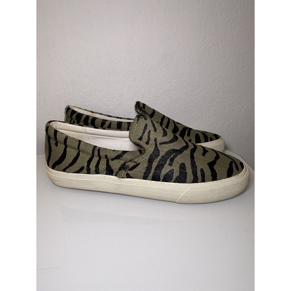 Madewell Sidewalk Slip-On Sneakers Women's 11 (Men's 9.5) Zebra Calf Hair Shoes